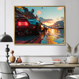 High Speed Sportscar Monaco Street Race - Car Exotic Canvas Wall Art