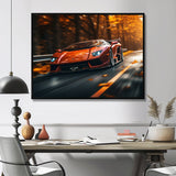 Lamborghini Diablo Highway Orange - Car Exotic Canvas Wall Art