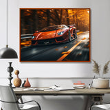 Lamborghini Diablo Highway Orange - Car Exotic Canvas Wall Art