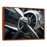 Silver Wings Chrome Reflection Airliner - Train Canvas Wall Art
