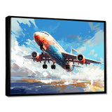 Take Off Flight Paint Spatter s - Train Canvas Wall Art