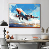 Take Off Flight Paint Spatter s - Train Canvas Wall Art