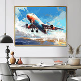 Take Off Flight Paint Spatter s - Train Canvas Wall Art