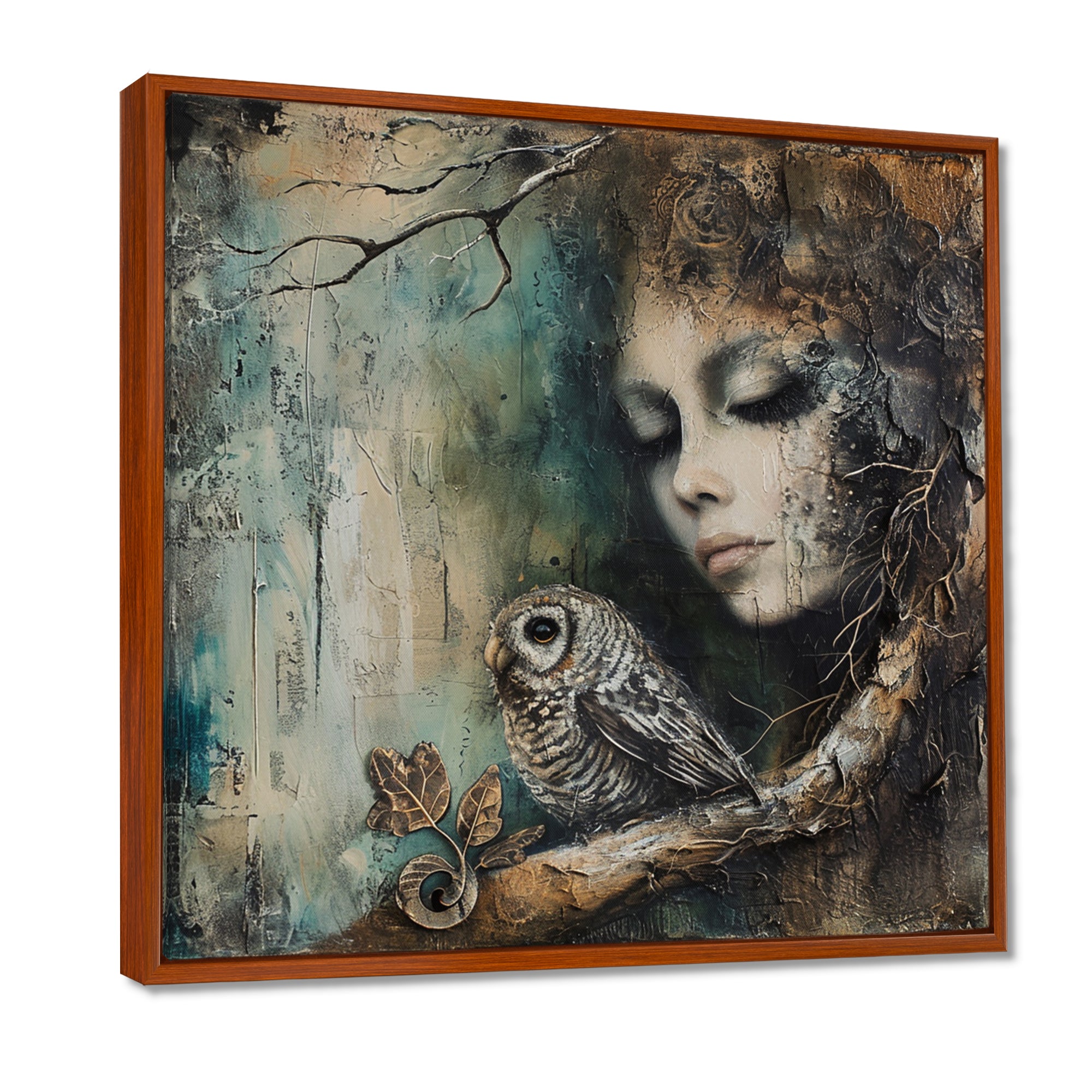 Mystery Of The Owl Portrait - Owl Home Decor Art