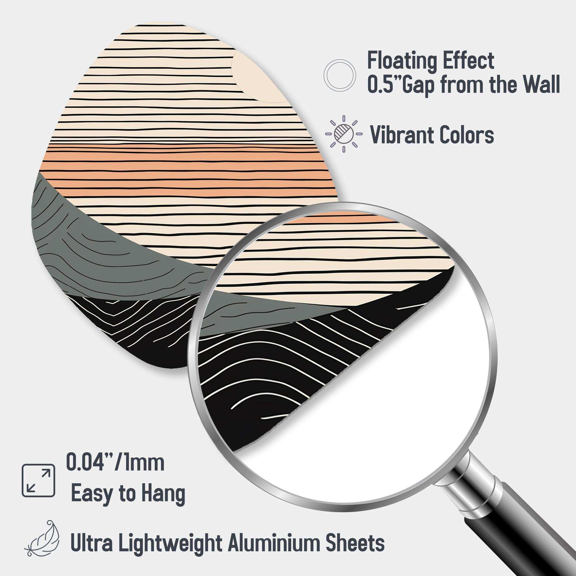 Simple Horizon III - Asymmetric Metal Wall Art