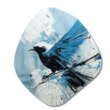 Blue Bird In Mix Of Colors - Asymmetric Metal Wall Art