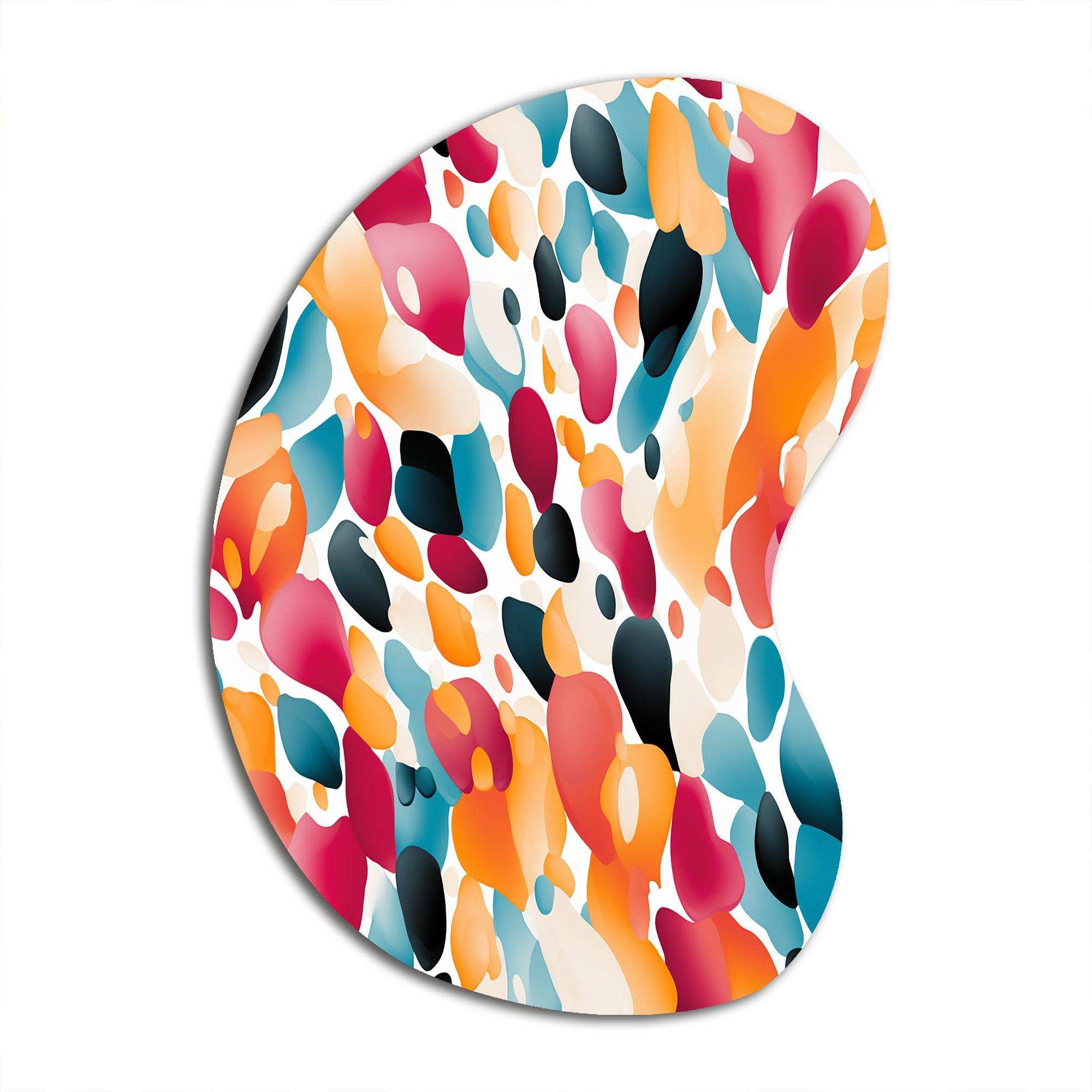 Pink And Blue Vibrant Abstract Wilderness - Asymmetric Metal Wall Art