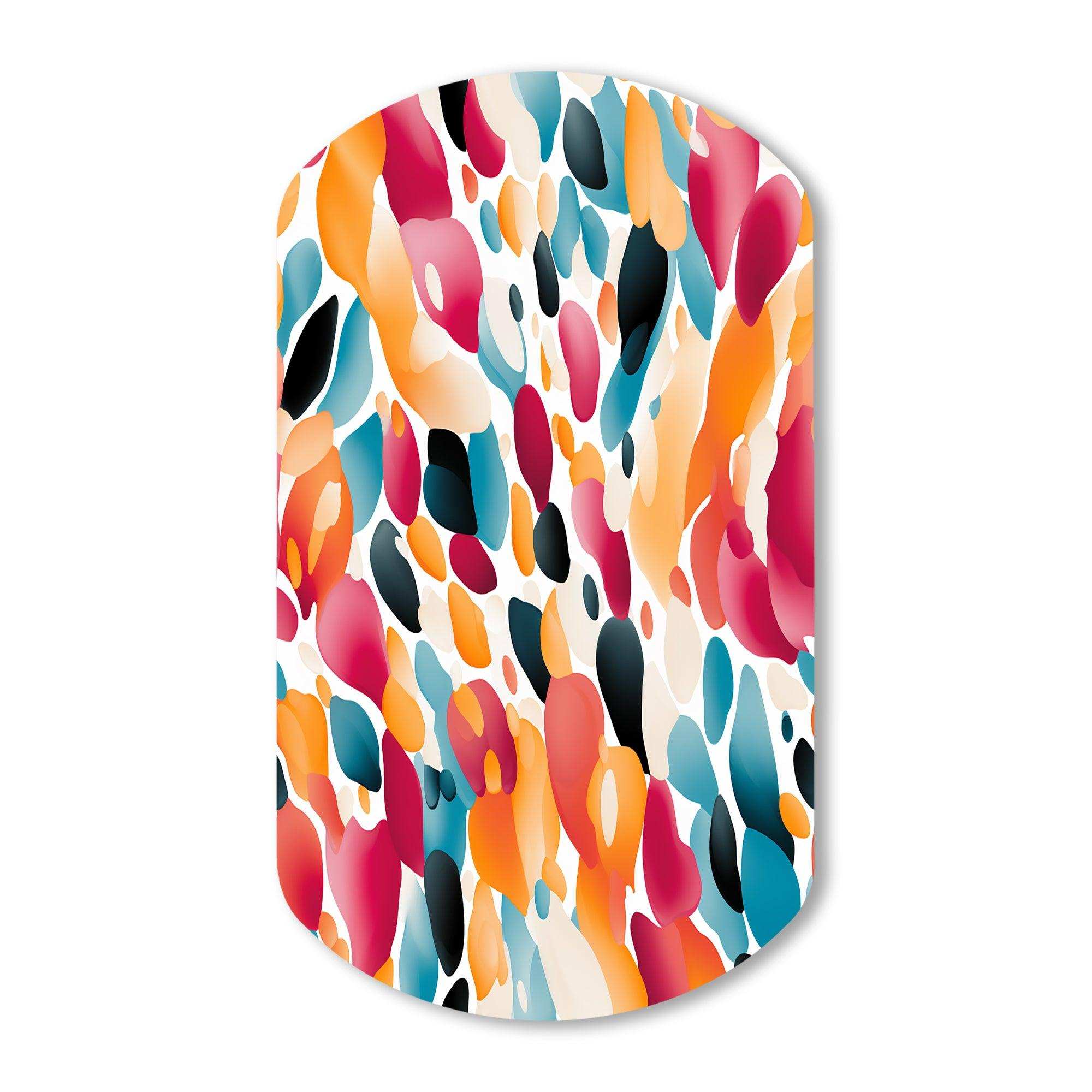 Pink And Blue Vibrant Abstract Wilderness - Asymmetric Metal Wall Art