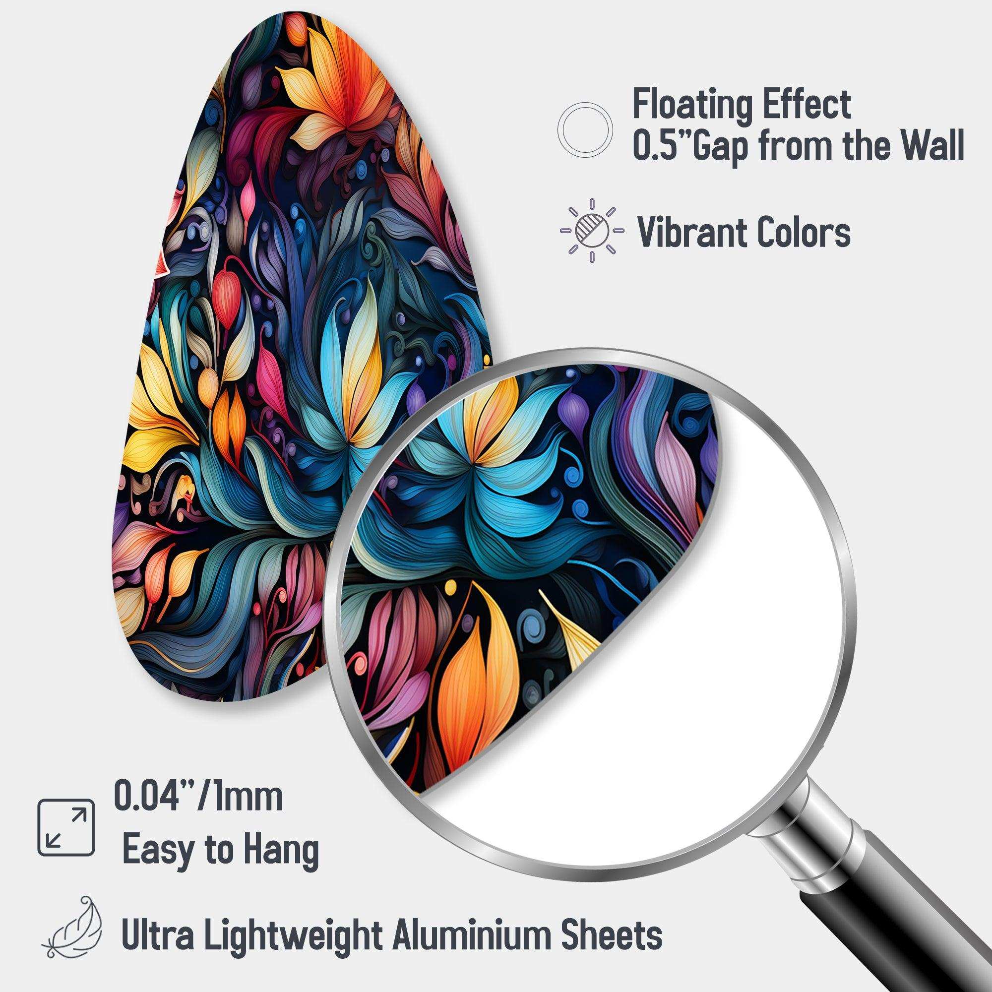 Moroccan Dreamscape Boho Pattern - Asymmetric Metal Wall Art