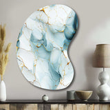 Oriental Elegance Marble Pattern - Asymmetric Metal Wall Art