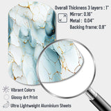 Oriental Elegance Marble Pattern - Asymmetric Metal Wall Art