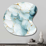 Oriental Elegance Marble Pattern - Asymmetric Metal Wall Art