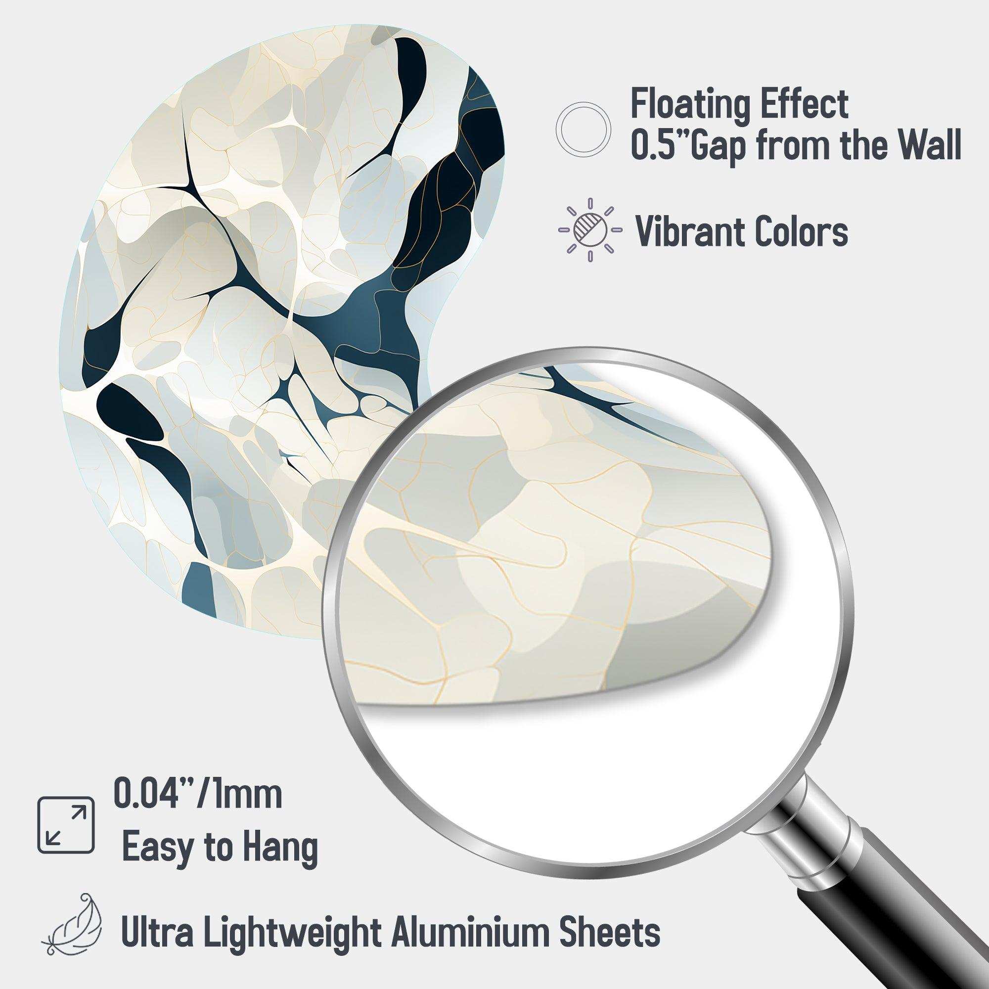 Whispering Abstraction - Asymmetric Metal Wall Art