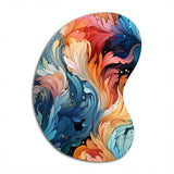 Artistic Whirls Paisley Pattern - Asymmetric Metal Wall Art