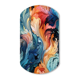 Artistic Whirls Paisley Pattern - Asymmetric Metal Wall Art