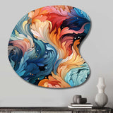 Artistic Whirls Paisley Pattern - Asymmetric Metal Wall Art