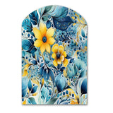 Watercolor Dreams Paisley Pattern - Asymmetric Metal Wall Art