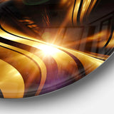 Abstract Gold Fractal Background Contemporary Abstract Wall Art