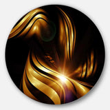 Abstract Gold Fractal Background Contemporary Abstract Wall Art