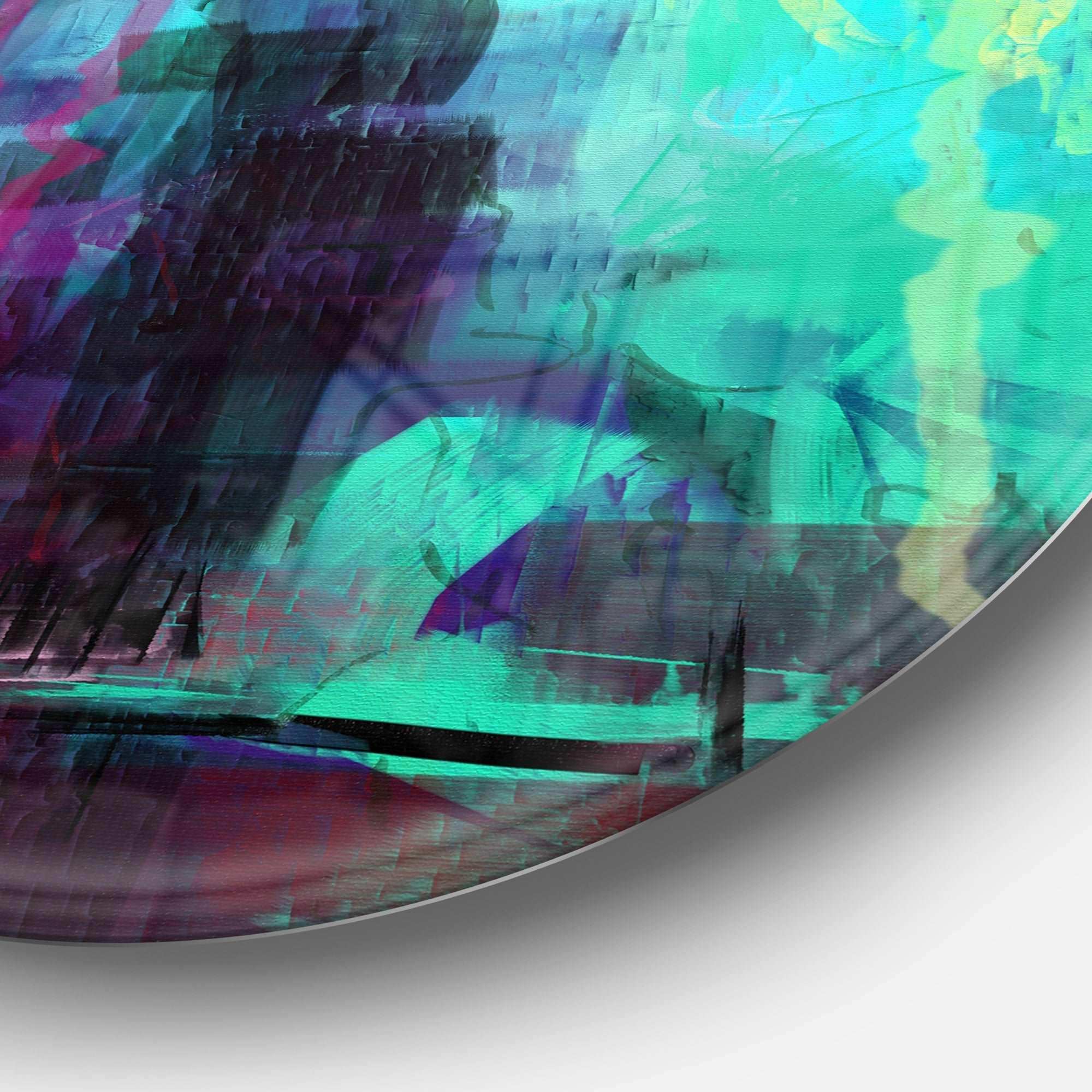 Abstract Digital Painting Abstract Circle Metal Wall Art