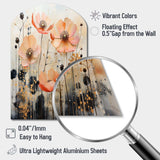 Peach Blossoming Abstractions I - Asymmetric Metal Wall Art