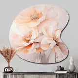 Cream Orange Abstract Still Lifes - Asymmetric Metal Wall Art