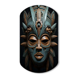 African Tribal Dogon Mask - Asymmetric Metal Wall Art