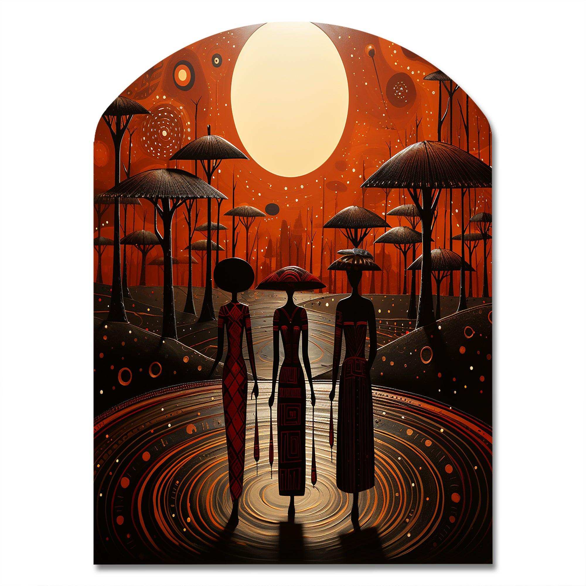 African Tribes Ancient Traditions VI - Asymmetric Metal Wall Art