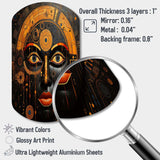 African Tribes Sacred Patterns V - Asymmetric Metal Wall Art
