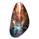 Canyon Antelope Turquoise Drips - Asymmetric Metal Wall Art