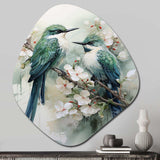 Bird Serenade Of Feathers I - Asymmetric Metal Wall Art