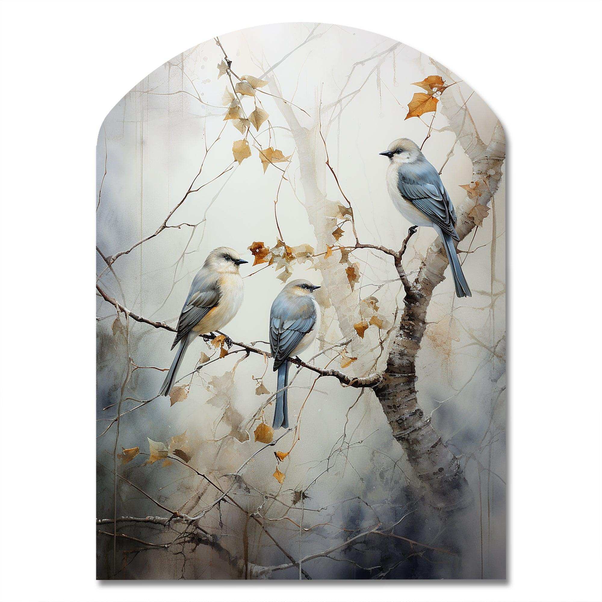 Bird Silent Watcher II - Asymmetric Metal Wall Art