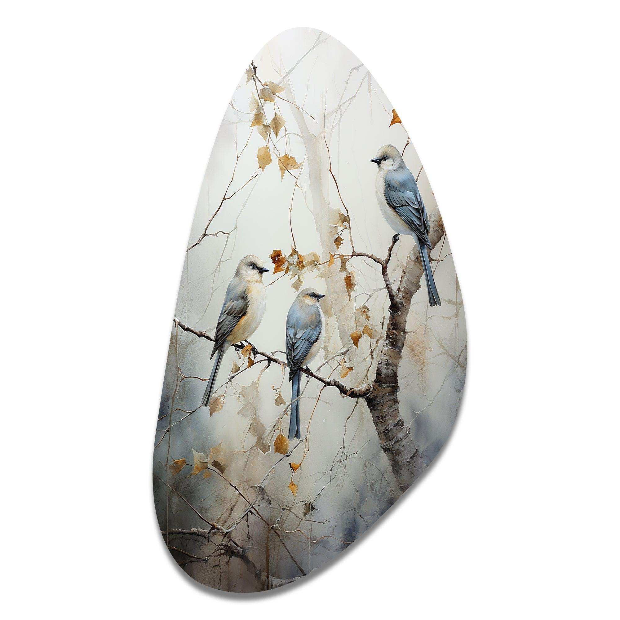 Bird Silent Watcher II - Asymmetric Metal Wall Art