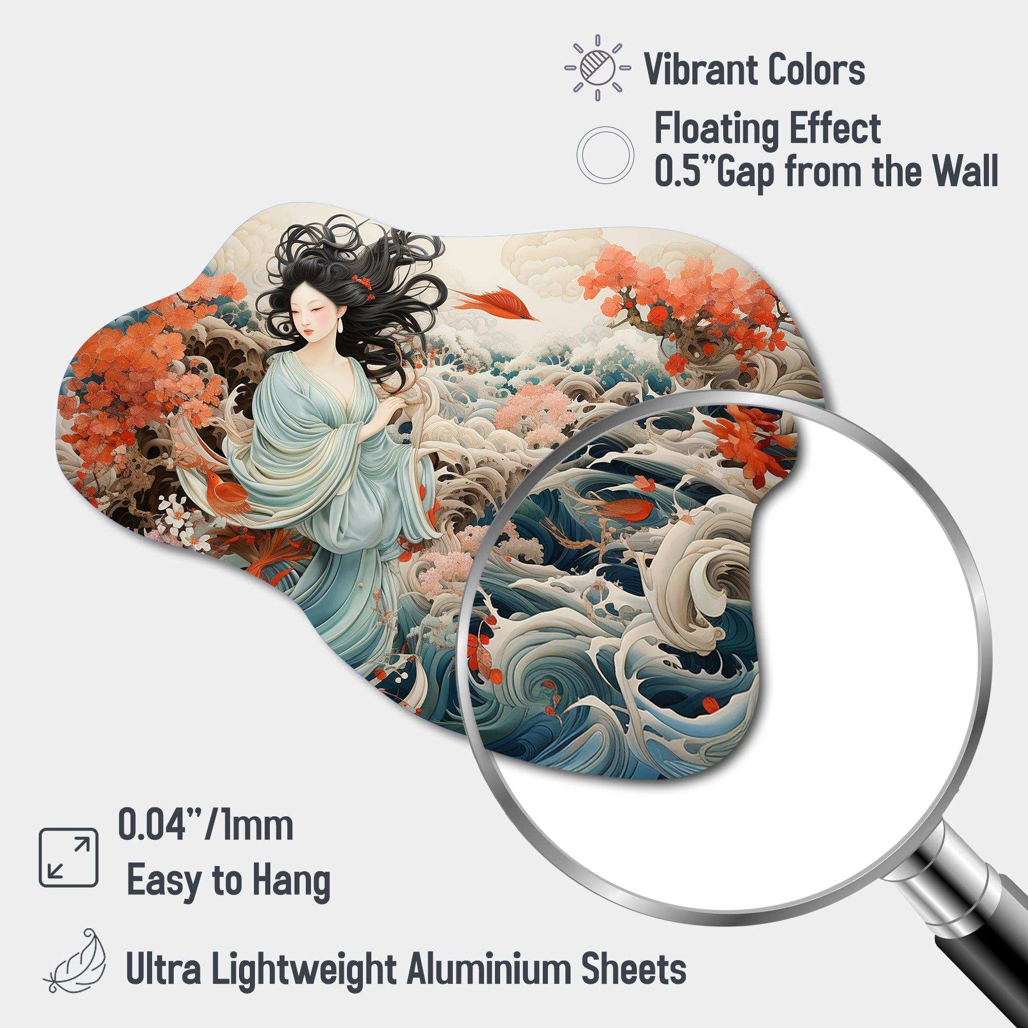 China Art Silk Embroidery - Asymmetric Metal Wall Art