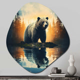 Double Exposure Bear Lensflare III - Asymmetric Metal Wall Art