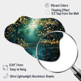 Bold Forest Emerald Canopy III - Asymmetric Metal Wall Art