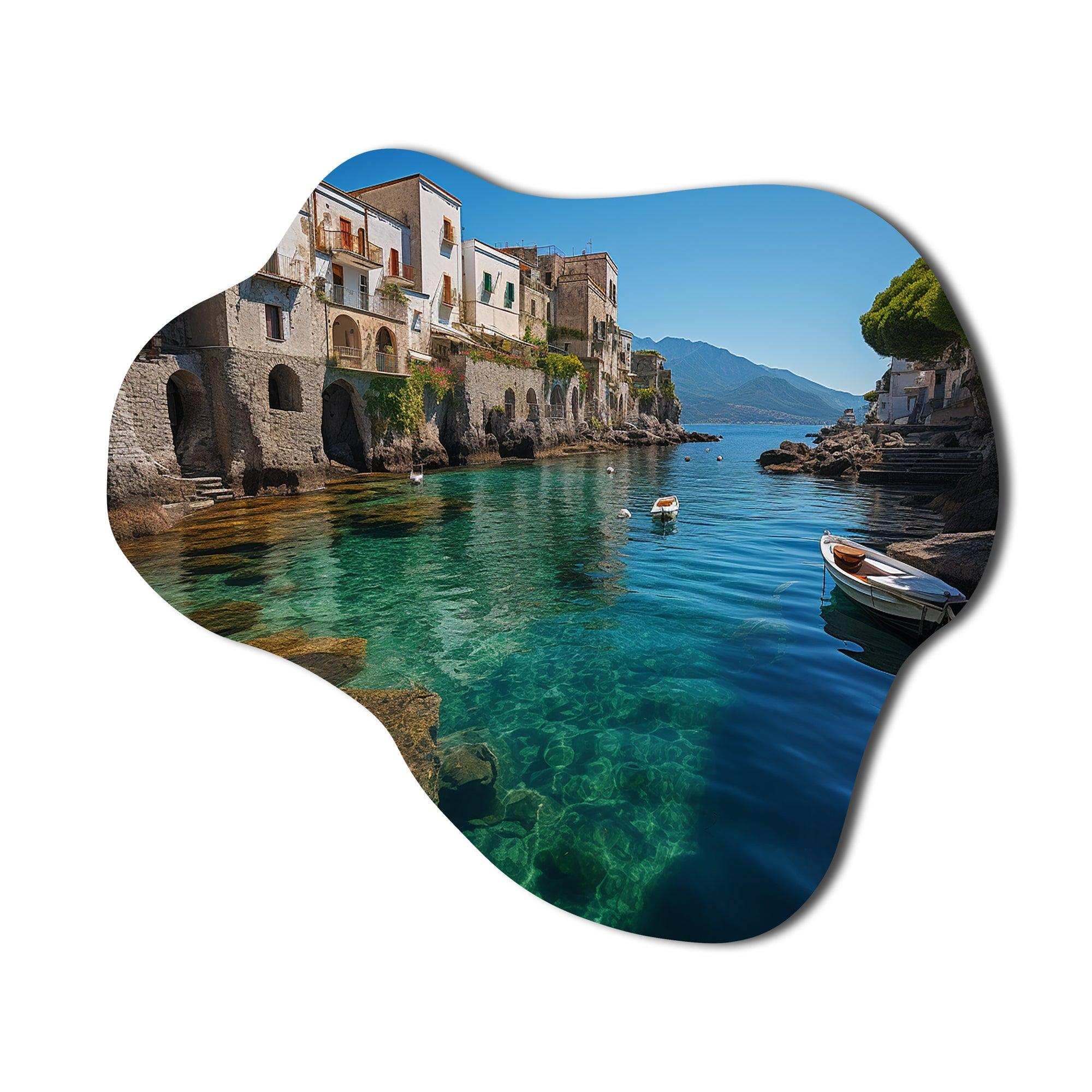 Italy Amalfi Coast Charms - Asymmetric Metal Wall Art