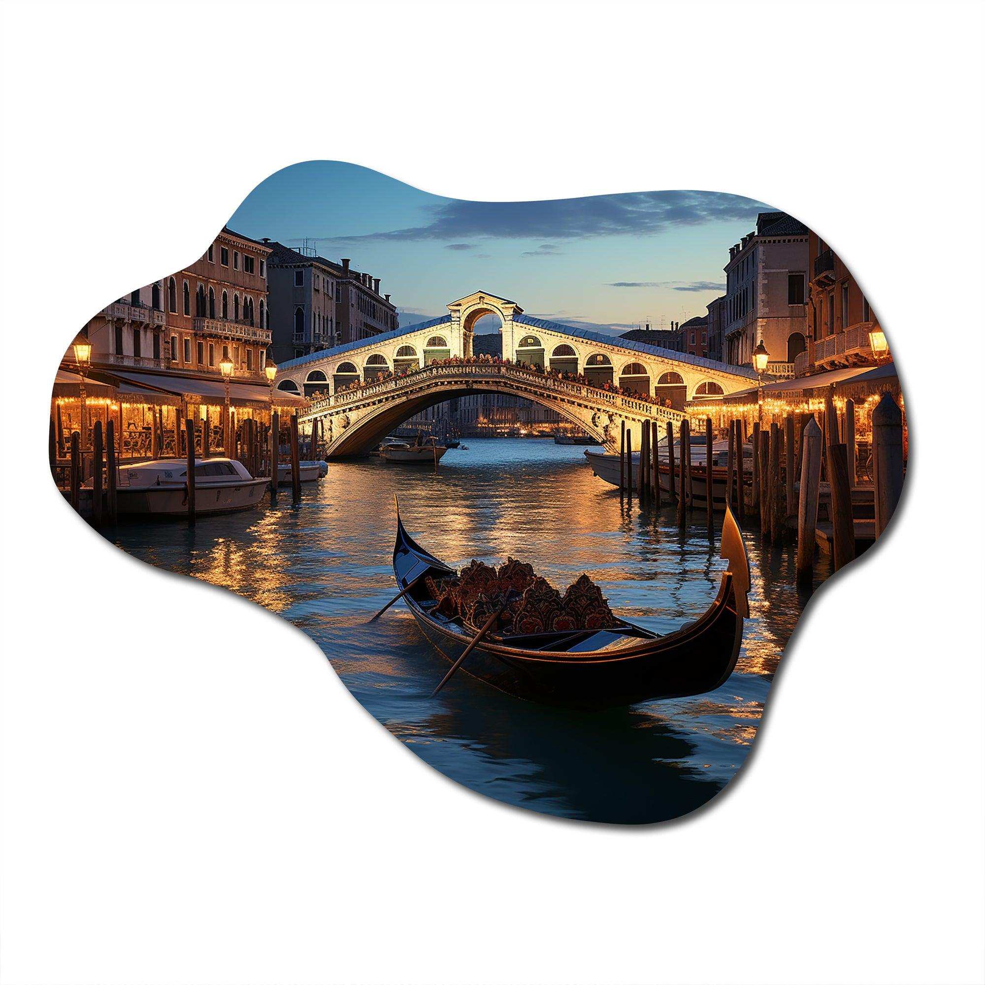 Italy Rialto Bridge Ponte II - Asymmetric Metal Wall Art