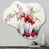 Cherry Simplicity - Asymmetric Metal Wall Art