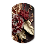 Vintage Glam Rose II - Asymmetric Metal Wall Art