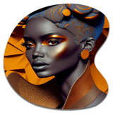 Exquiste African Woman Design I - Asymmetric Metal Wall Art