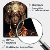 Exquiste African Woman Design V - Asymmetric Metal Wall Art