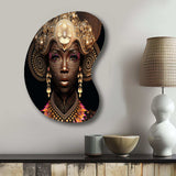 Exquiste African Woman Design V - Asymmetric Metal Wall Art