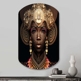 Exquiste African Woman Design V - Asymmetric Metal Wall Art