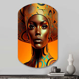 Exquiste African Woman Design VIII - Asymmetric Metal Wall Art