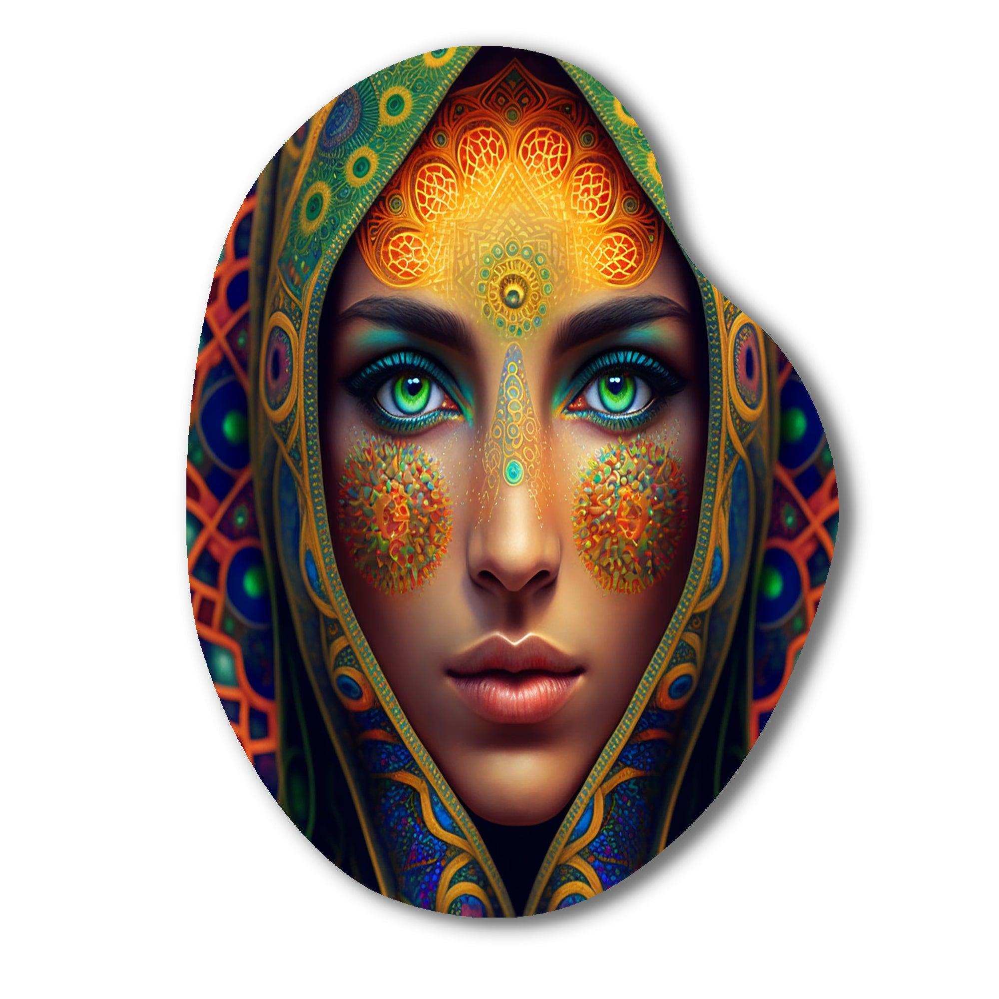Portrait Of A Persian Beauty VI - Asymmetric Metal Wall Art