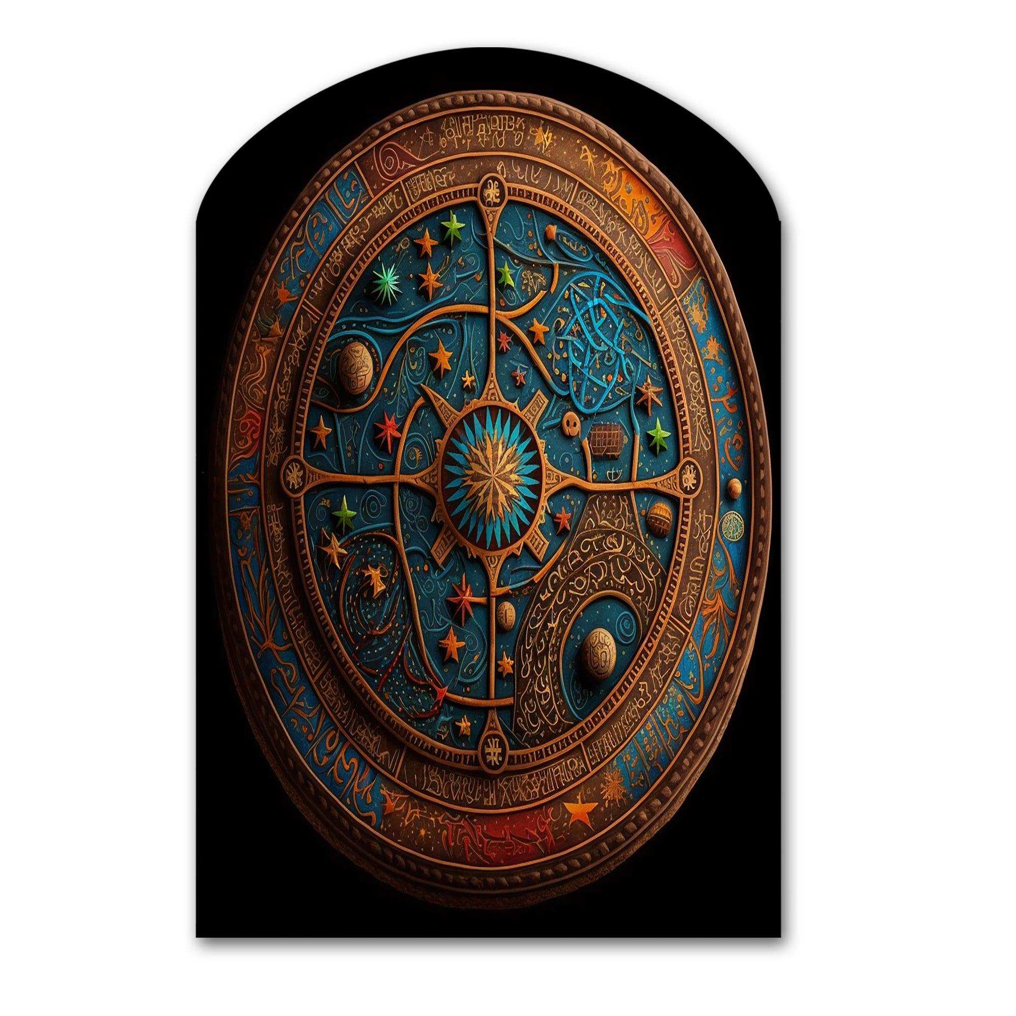 Ancient Cosmic Cartography I - Asymmetric Metal Wall Art