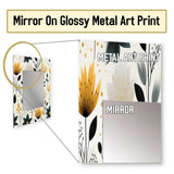Nordic Yellow Simplicity Floral Grace - Floral Wall Mirror