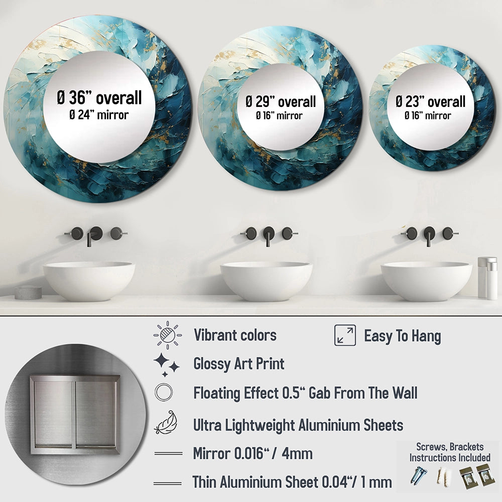 Spirals Celestial I - Abstract Wall Mirror