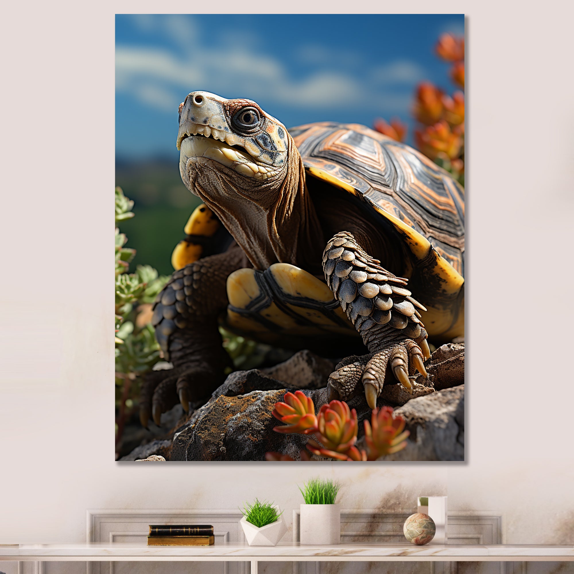Turtles Journey Portrait - Turtle Wall Art Prints
